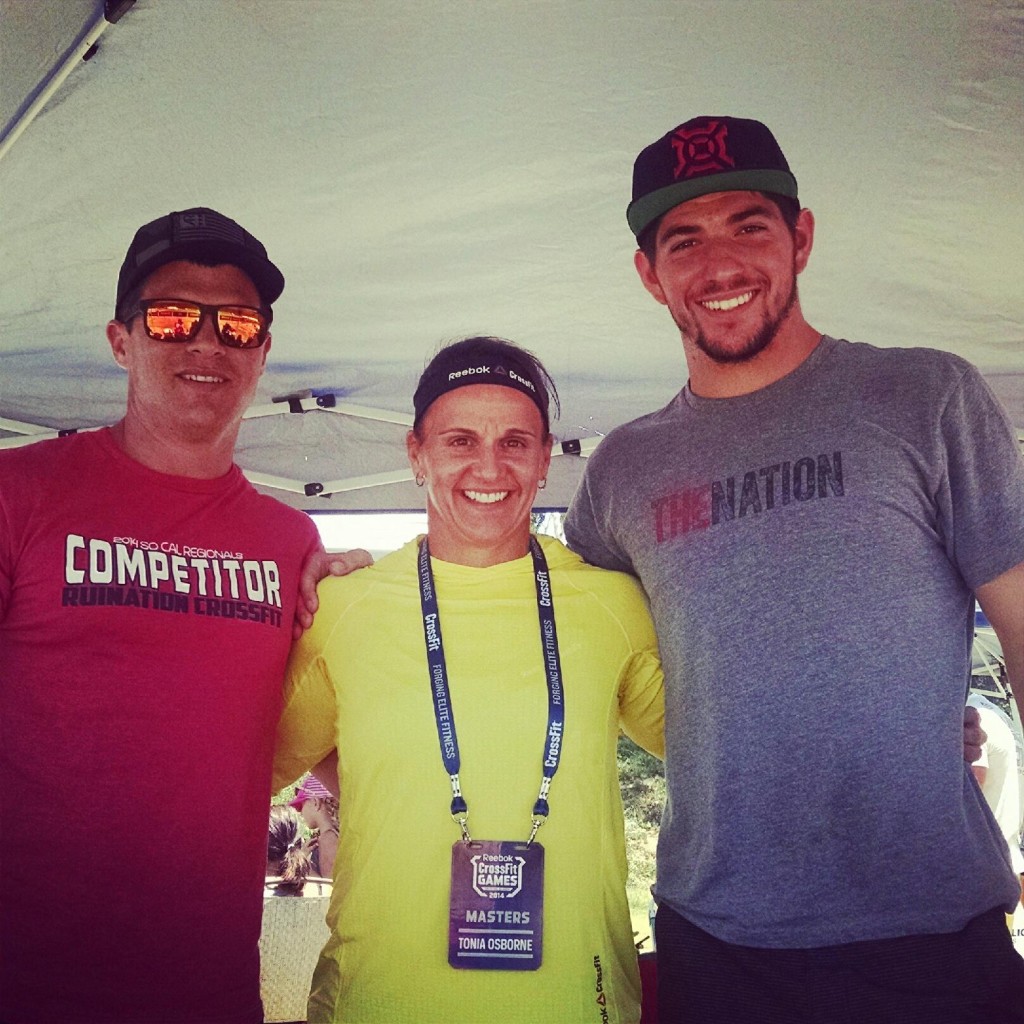 Darin, Tonia and Taylor at day one the 2014 CrossFit Games masters competition 